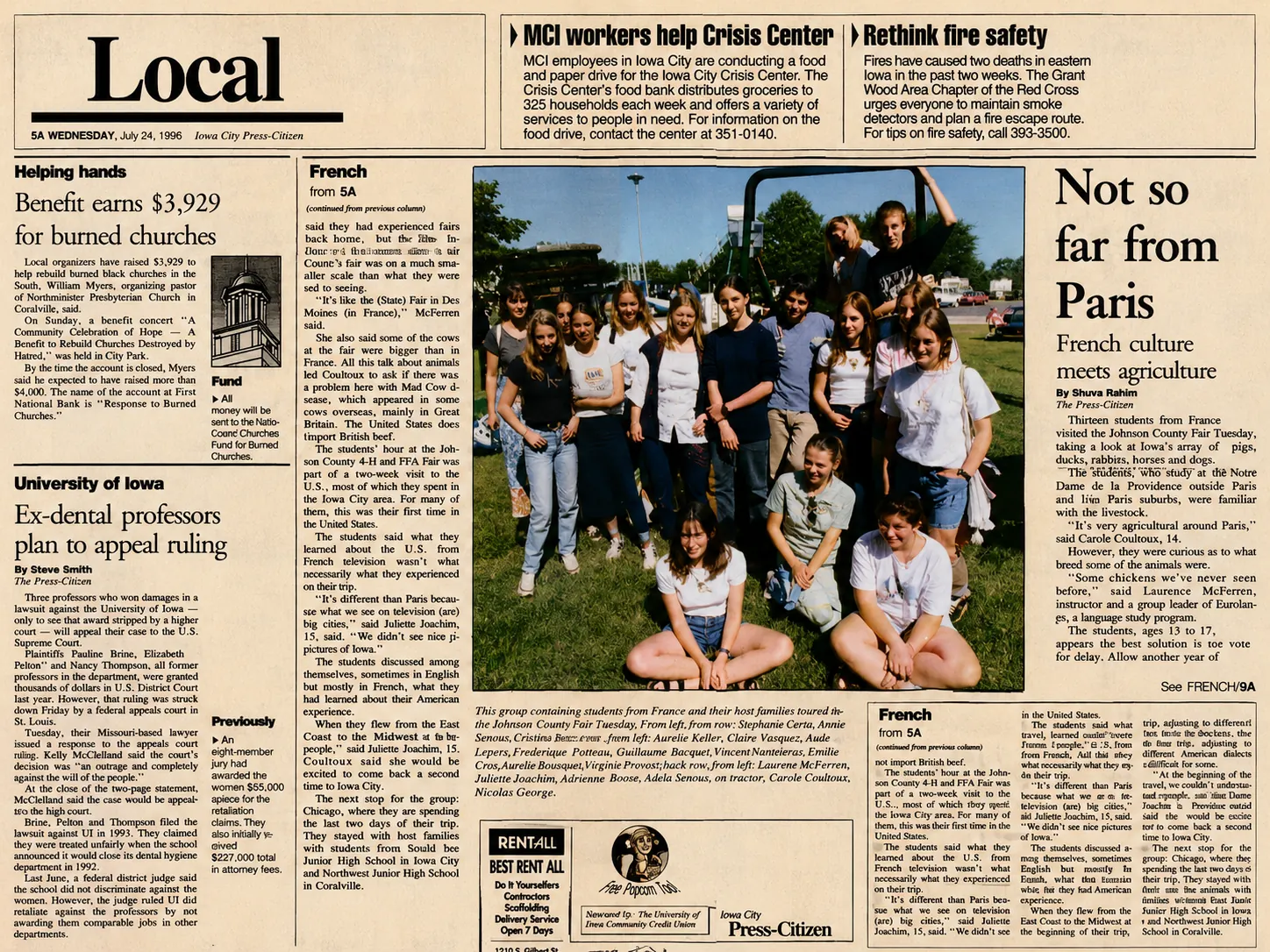 Aperçu colorisé du reportage de 1996, avec accès aux scans PDF originaux